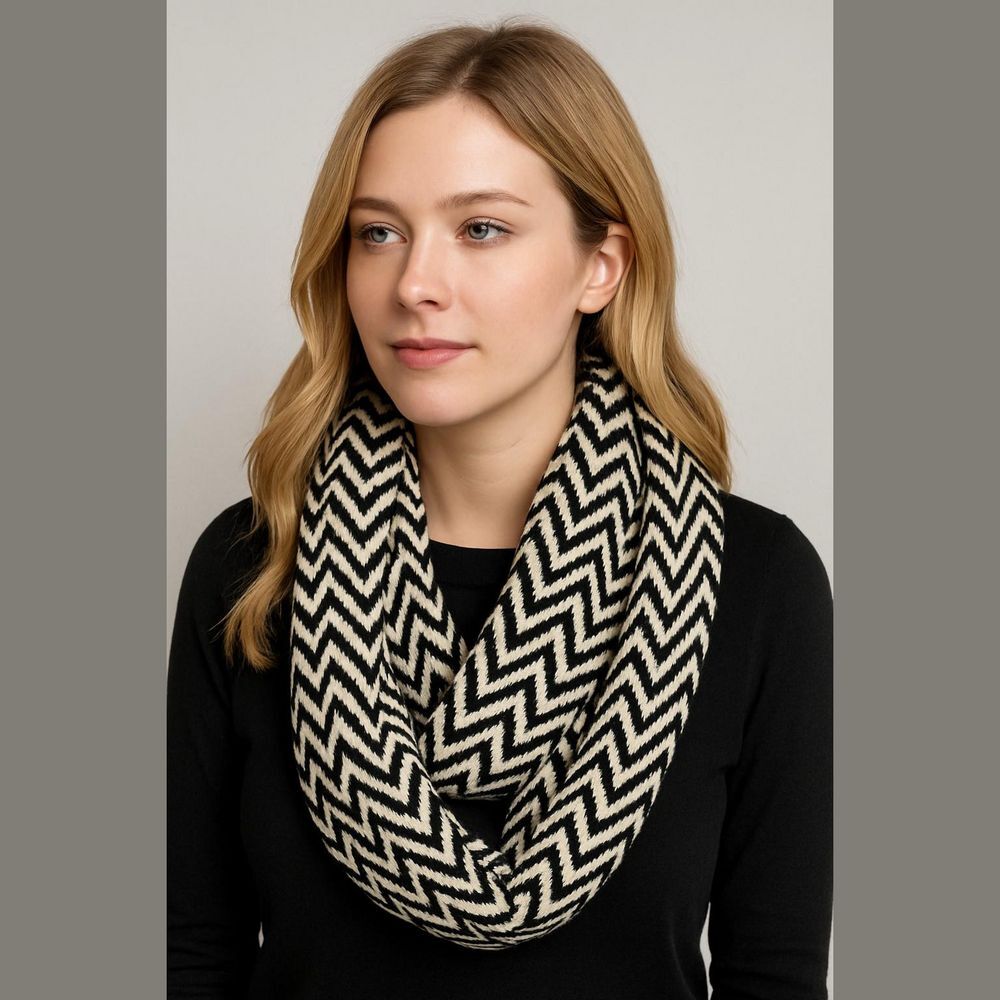 Chevron Infinity Scarf Bordeaux